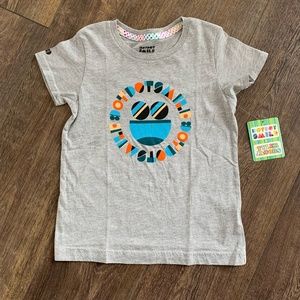 NWT Dot Dot Smile  Artist Collaboration T-Shirt, Grey, Size 8